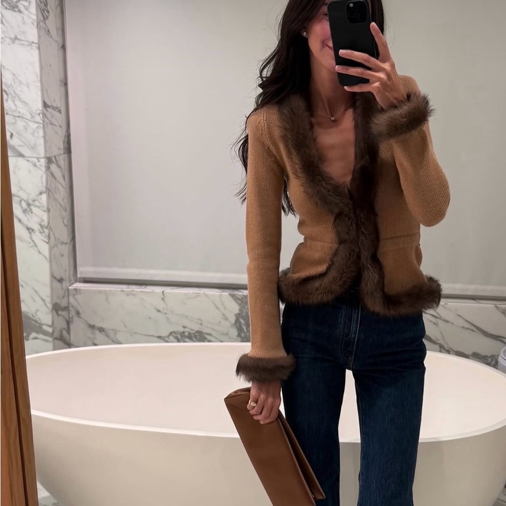 Valentino cashmere and fur trim jacket - NWT